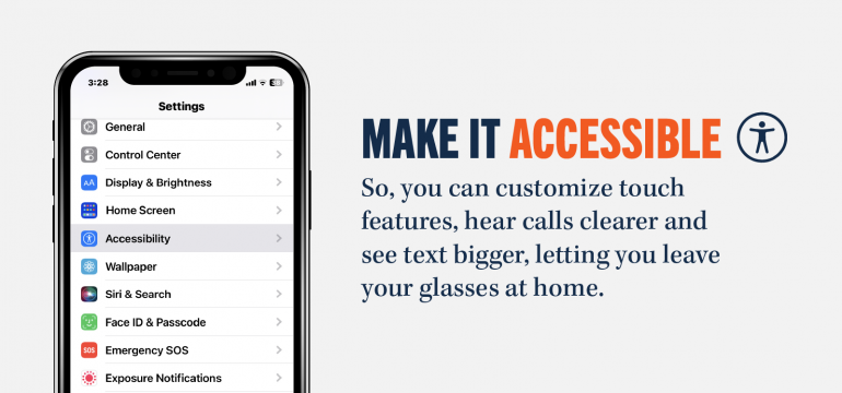 This blog will go over the various accessibility features for Android and iPhone smartphones. We have handpicked features that pertain to vision, hearing and mobility.