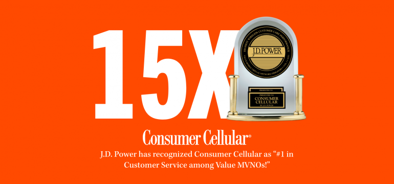 Time to celebrate, because we’ve just been named “#1 in Customer Service among Wireless Value MVNOs,” for the 15th time in a row by J.D. Power. We can’t wait to tell you all about it.
