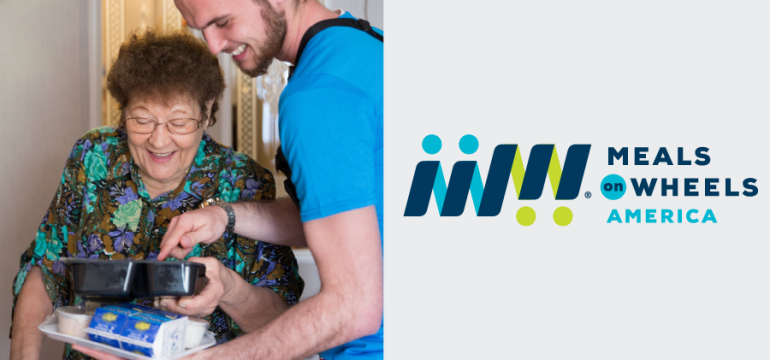 An image accompanied by an article celebrating Meals on Wheels America and Consumer Cellular’s $1 million dollar donation.