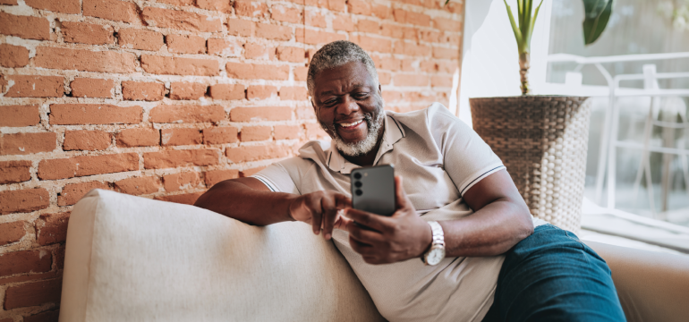image of a person holding a device