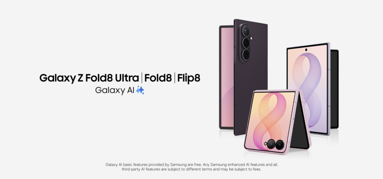 image of the Samsung Galaxy Z Fold8 Ultra, Fold8 and Flip8 with a blog that talks about how the devices are available now at Consumer Cellular.
